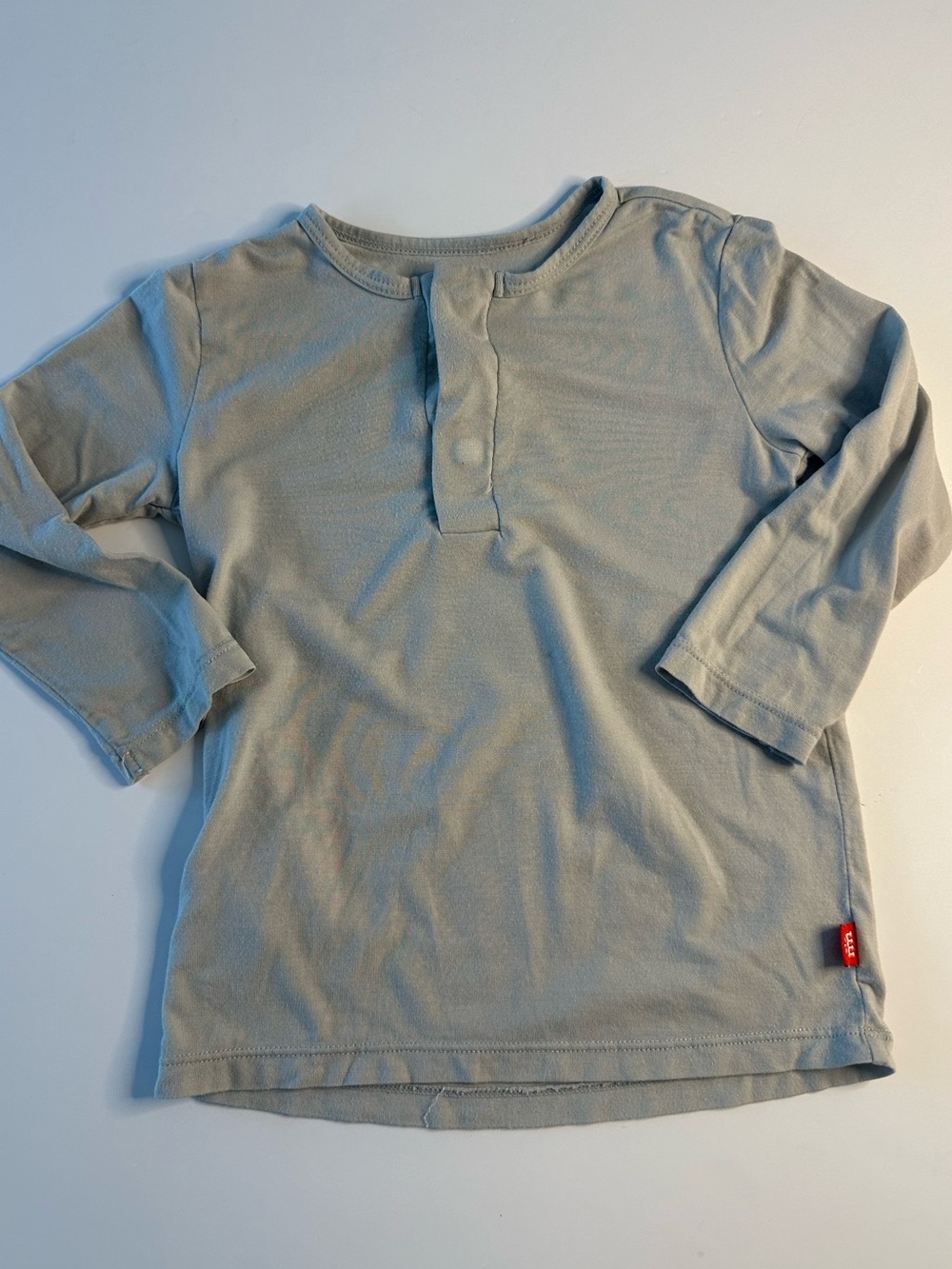 Magnetic Me Toddler Long Sleeve Gray Henley Size 12-18 Months Bamboo